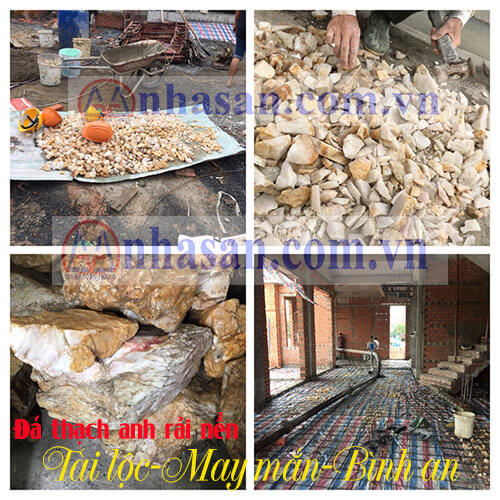 Selling rough quartz stone on the tranquil town in Trach An