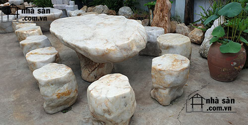 Bàn Đá Thạch Anh Trắng Nguyên Khối Bàn Đá Thạch Anh Trắng Nguyên Khối