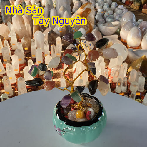 Lucky Colorful Stone Fortune Tree