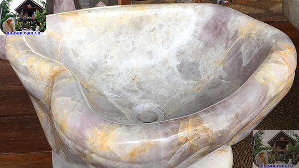 Chậu rửa đá thạch anh mã CR03