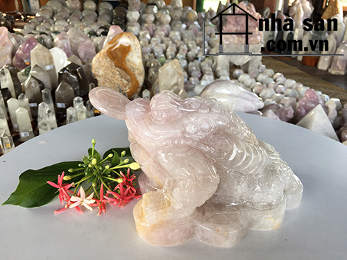 Cóc 3 Chân Đá Thạch Anh Hồng Nguyên Khối C07.3 Cóc 3 Chân Đá Thạch Anh Hồng Nguyên Khối C07.3