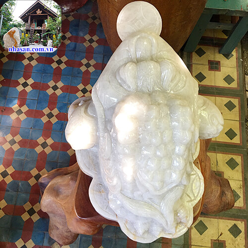 cóc 3 chân đá thạch anh trắng nguyên khối cóc 3 chân đá thạch anh trắng nguyên khối