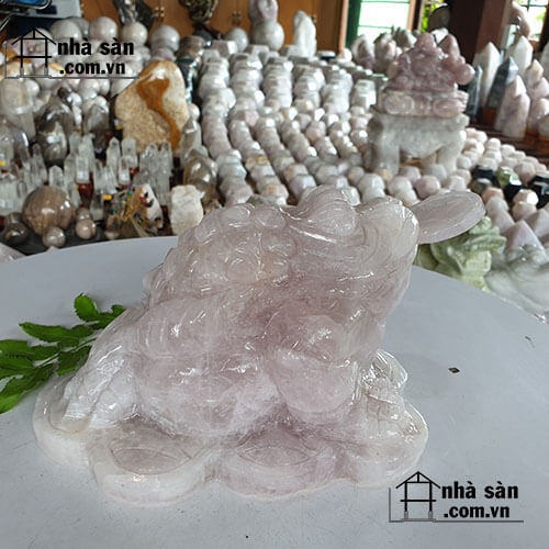 Cóc Ba Chân Đá Thạch Anh Hồng Nguyên Khối Cóc Ba Chân Đá Thạch Anh Hồng Nguyên Khối