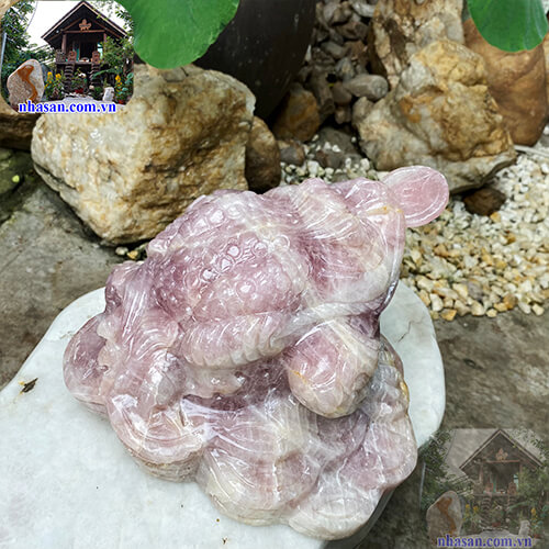 Cóc ngậm tiền thạch anh hồng Cóc ngậm tiền thạch anh hồng