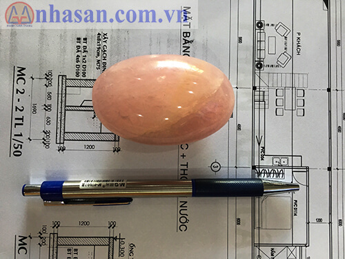 Cục chặn giấy đá thạch anh hồng phong thủy