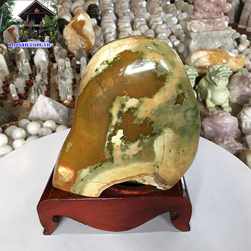 Trụ đá canxedon chuyển mã não vàng phong thủy Trụ đá canxedon chuyển mã não vàng phong thủy