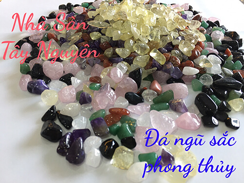 Đá Ngũ Sắc Đánh Bóng Phong Thủy