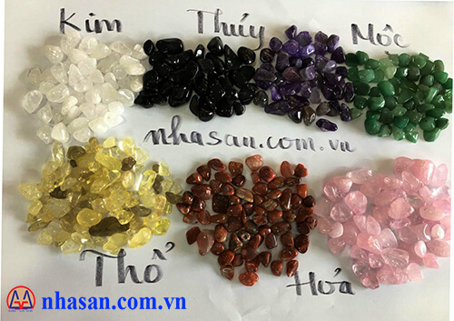 Multicolored Feng Shui Stone Scattered Background