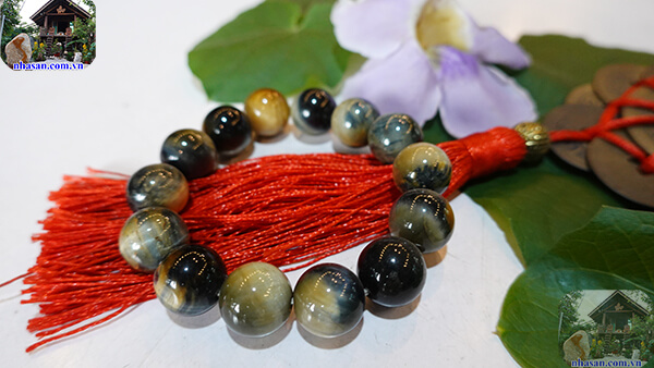 Vòng tay đá mắt hổ xanh