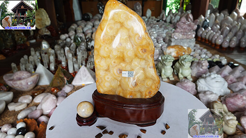 Đá thạch anh bông vàng hỗ trợ làm thuyên giảm bệnh tật