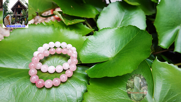 Vòng tay đá thạch anh hồng