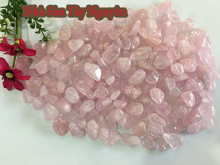 Đá Thạch Anh Vụn Hồng Phong Thủy Đá Thạch Anh Vụn Hồng Phong Thủy