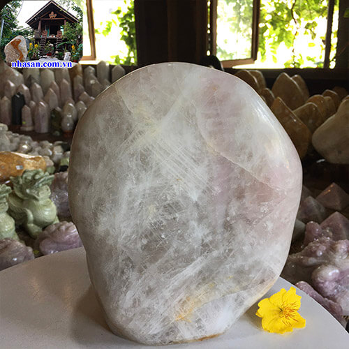 Đá thạch anh hồng tự nhiên T449-2 Đá thạch anh hồng tự nhiên T449-2