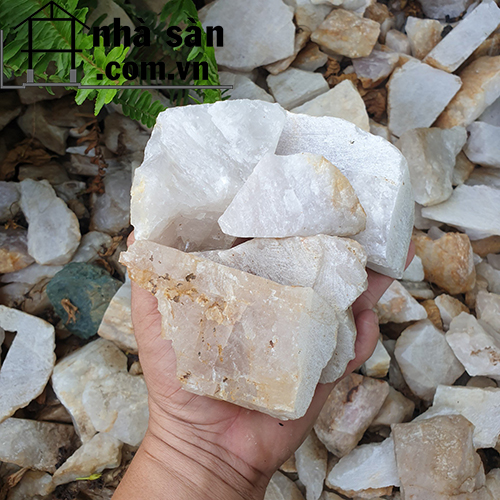 Đá Thạch Anh Vụn Trắng 4x6 Đá Thạch Anh Vụn Trắng 4x6