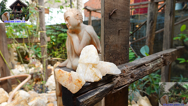 Đá thạch anh vụn trắng thô trấn trạch