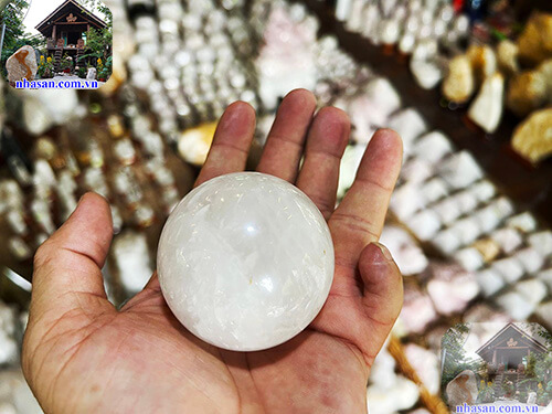 Quả cầu thạch anh để bàn Quả cầu thạch anh để bàn