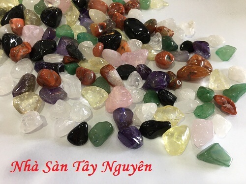 Đá Thạch Anh Vụn Đánh Bóng Ngũ Sắc Trấn Trạch