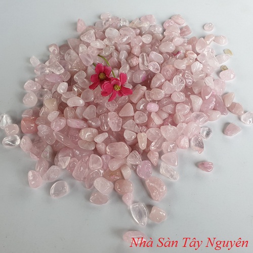 Đá Thạch Anh Vụn Hồng Phong Thủy