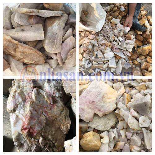 Rose quartz crumbled to the floor