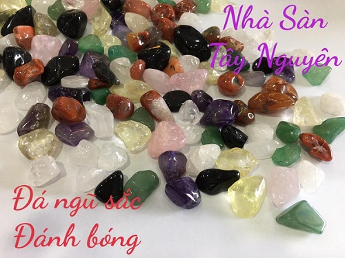 Đá Thạch Anh Vụn Ngũ Sắc Phong Thủy