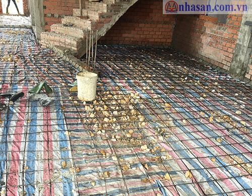 Đá thạch anh vụn rải nền nhà ở Cần Thơ