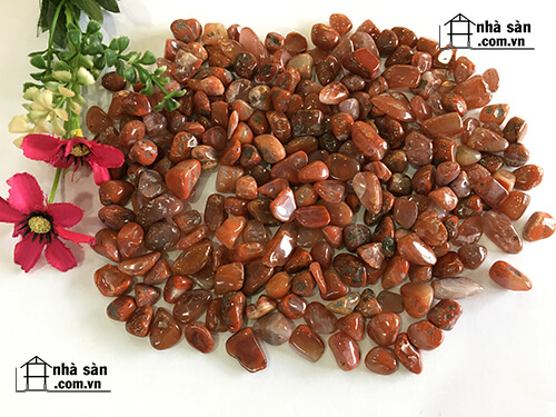 Đá Vụn Mã Não Đỏ Đánh Bóng Phong Thủy