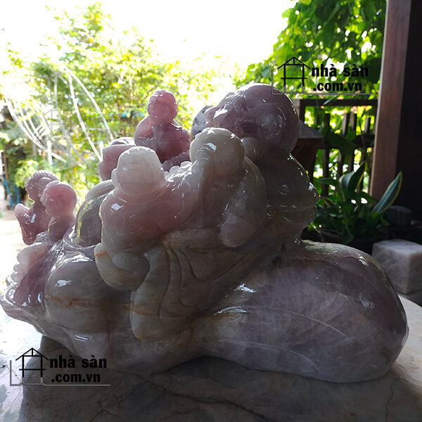 Đức Phật Di Lặc Đá Thạch Anh Hồng Nguyên Khối Đức Phật Di Lặc Đá Thạch Anh Hồng Nguyên Khối