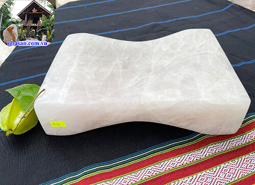 Gối đá thạch anh hồng tự nhiên Gối đá thạch anh hồng tự nhiên