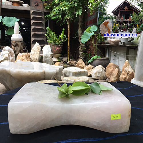 Gối đá thạch anh hồng tự nhiên Gối đá thạch anh hồng tự nhiên