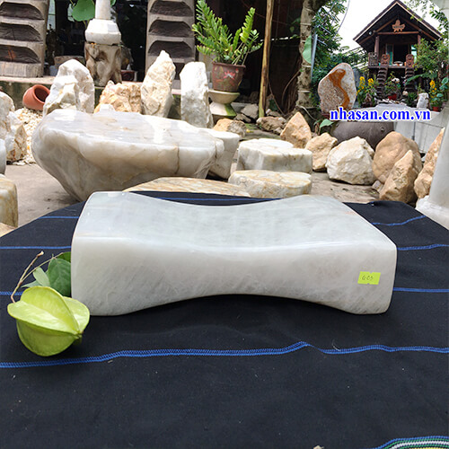 Gối đá thạch anh trắng tự nhiên Gối đá thạch anh trắng tự nhiên
