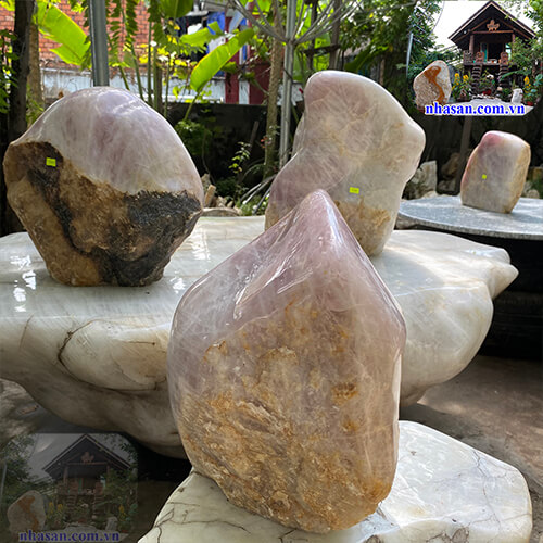 Khối đá thạch anh hồng năng lượng cao  Khối đá thạch anh hồng năng lượng cao