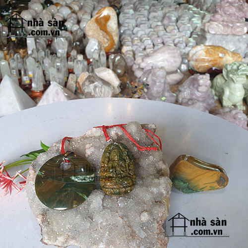 Mặt Dây Chuyền Đá Canxedon  Mặt Dây Chuyền Đá Canxedon