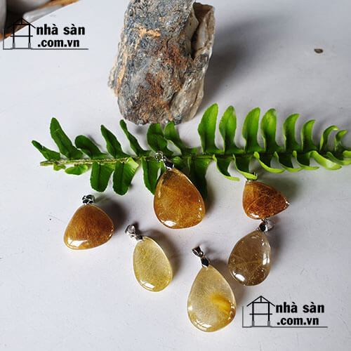 Mặt Dây Chuyền Đá Thạch Anh Tóc Mặt Dây Chuyền Đá Thạch Anh Tóc