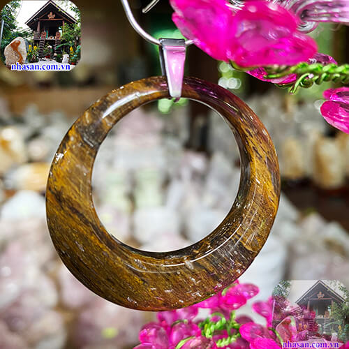 Mặt dây chuyền gỗ hóa thạch phong thủy Mặt dây chuyền gỗ hóa thạch phong thủy