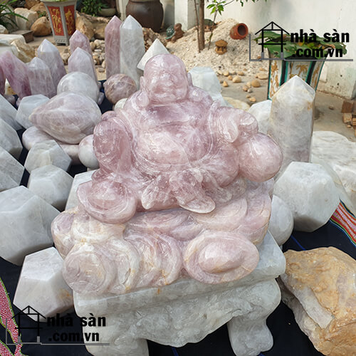 Mua Tượng Phật Di Lạc Đá Thạch Anh Hồng Tự Nhiên Ở Đâu