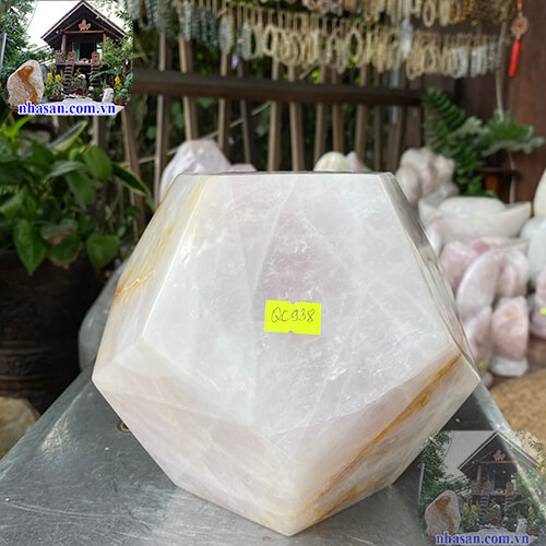 Quả cầu 12 mặt thạch anh hồng giúp hạnh phúc gia đình viên mãn Quả cầu 12 mặt thạch anh hồng giúp hạnh phúc gia đình viên mãn