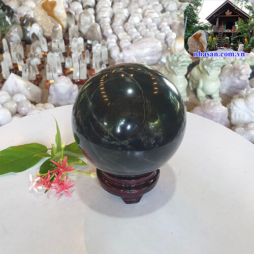Quả cầu phong thủy đá Canxedon tự nhiên Quả cầu phong thủy đá Canxedon tự nhiên