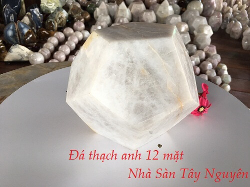 Quả Cầu Đá Thạch Anh 12 Mặt Phong Thủy