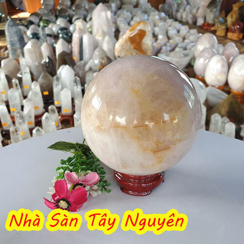 Quả Cầu Đá Thạch Anh Đặt Bàn