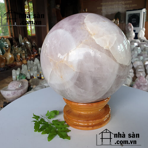Quả Cầu Đá Thạch Anh Hồng