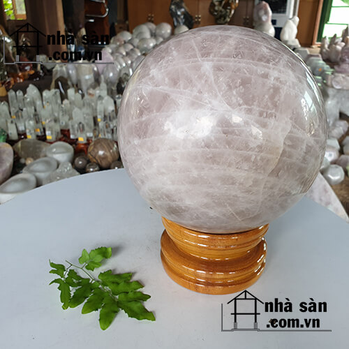 Quả Cầu Đá Thạch Anh Hồng