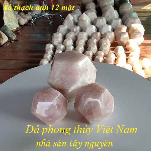 12 Faceted Rose Quartz Ball In The Bedroom