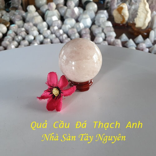 Pink Quartz Stone Ball - Nha San Tay Nguyen