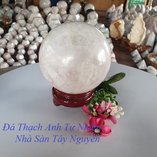 Small Sphere Quartz Stone Set Desk