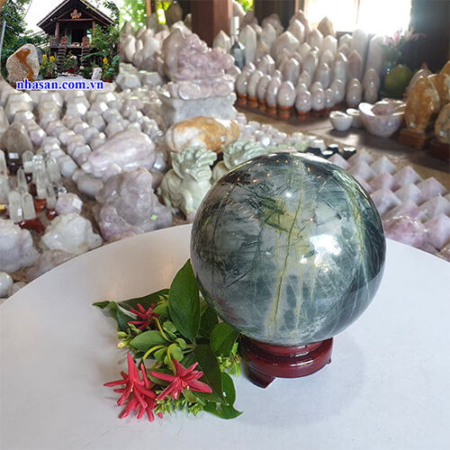 Quả cầu đá canxedon tự nhiên Quả cầu đá canxedon tự nhiên