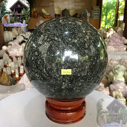 Quả cầu phong thủy đá canxedon tự nhiên  Quả cầu phong thủy đá canxedon tự nhiên