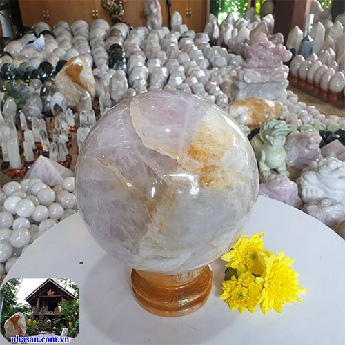 Mua quả cầu đá thạch anh hồng ở đâu Mua quả cầu đá thạch anh hồng ở đâu