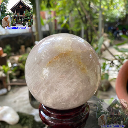 Quả cầu phong thủy đá tự nhiên Quả cầu phong thủy đá tự nhiên