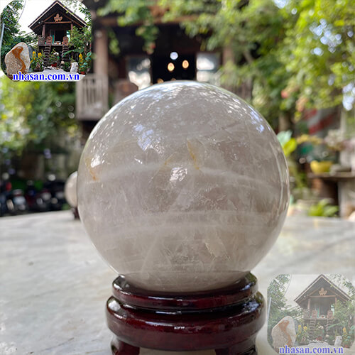 Quả cầu thạch anh hồng giá bao nhiêu Quả cầu thạch anh hồng giá bao nhiêu