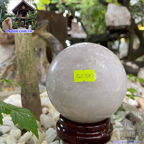 quả cầu thạch anh hồng thiên nhiên quả cầu thạch anh hồng thiên nhiên